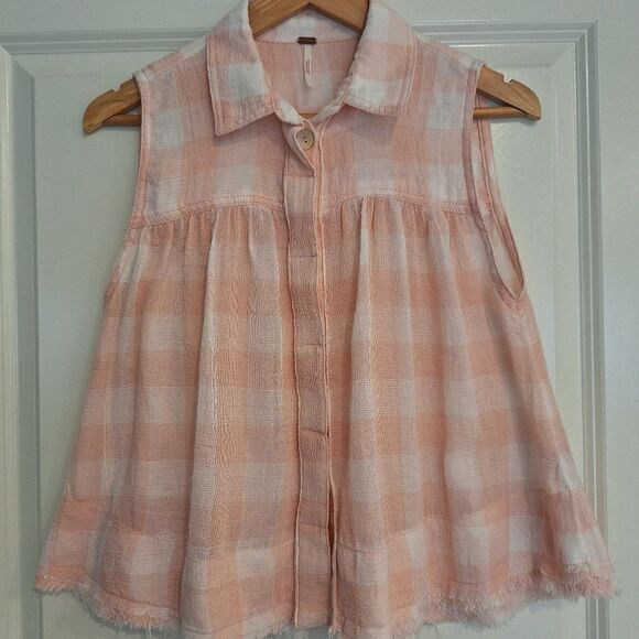 Free People shirt teal babydoll  size XS - Picture 1 of 5